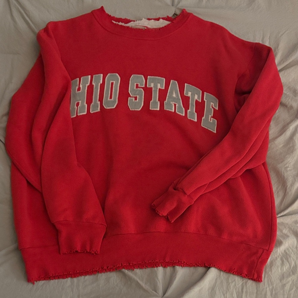 Ohio State Women's Red Sweater
